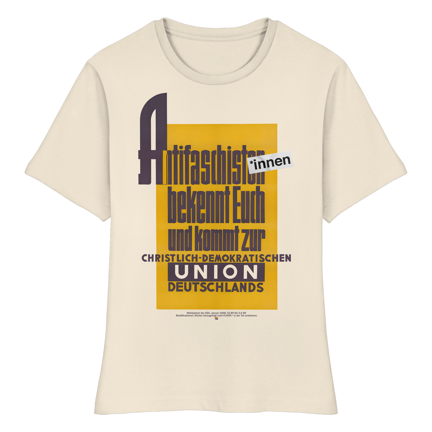 Antifaschist*innen, bekennt Euch und kommt zur CDU - Tailliertes T-Shirt