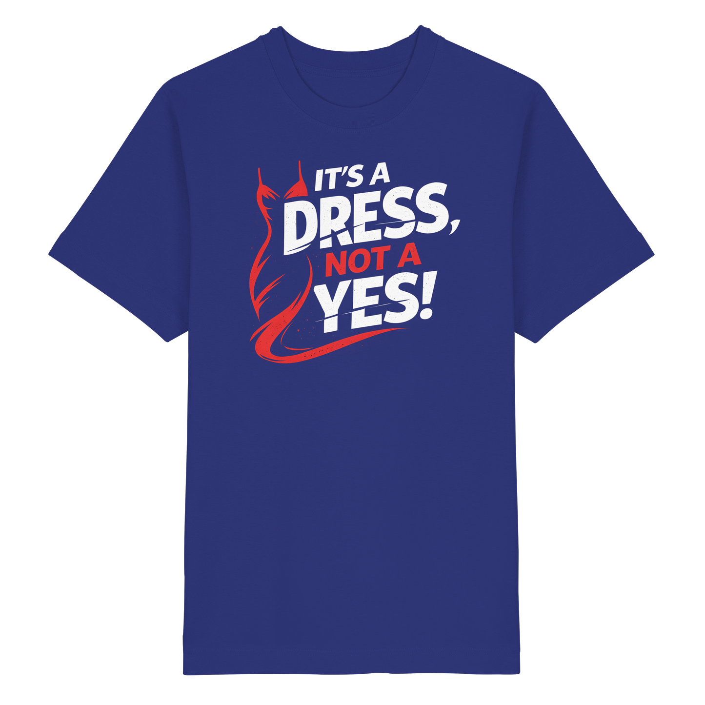 It's a dress, not a yes (Weiß/rot) - Oversized T-Shirt