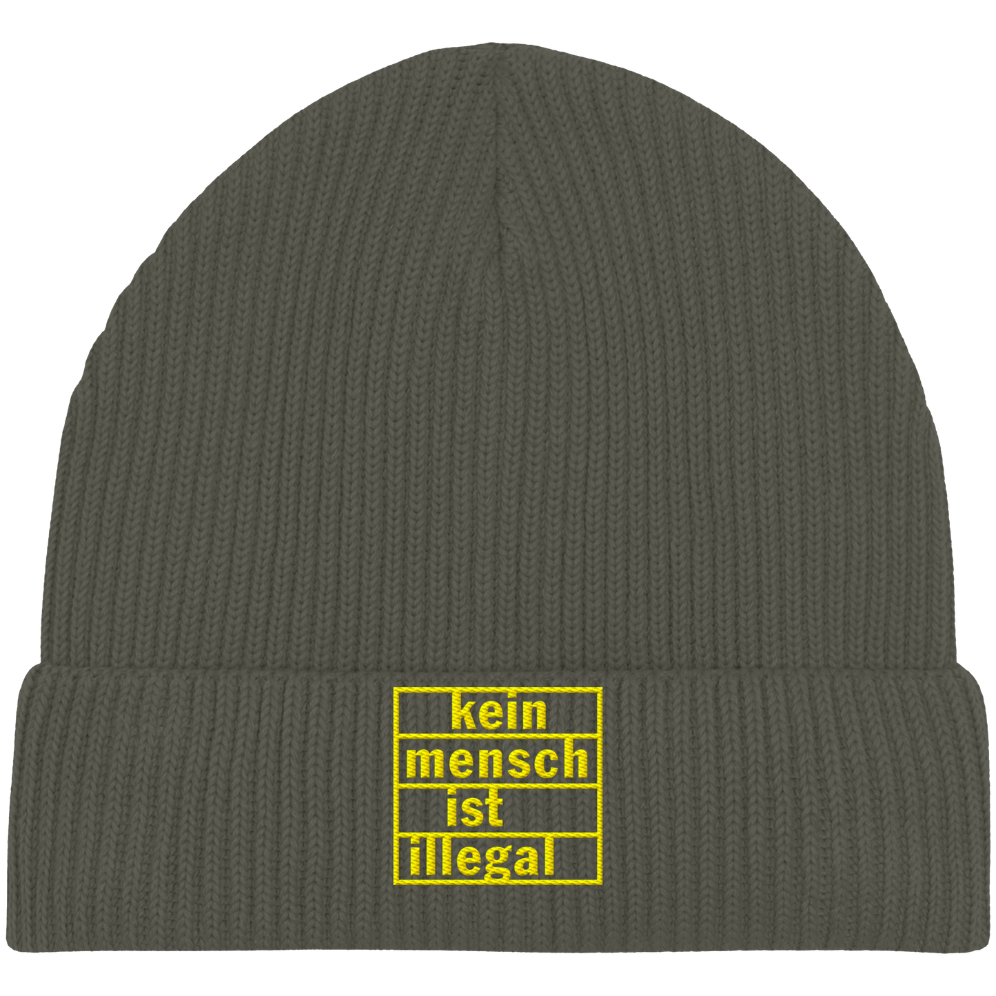 Kein Mensch ist illegal (Gelb) - Fisherman Beanie