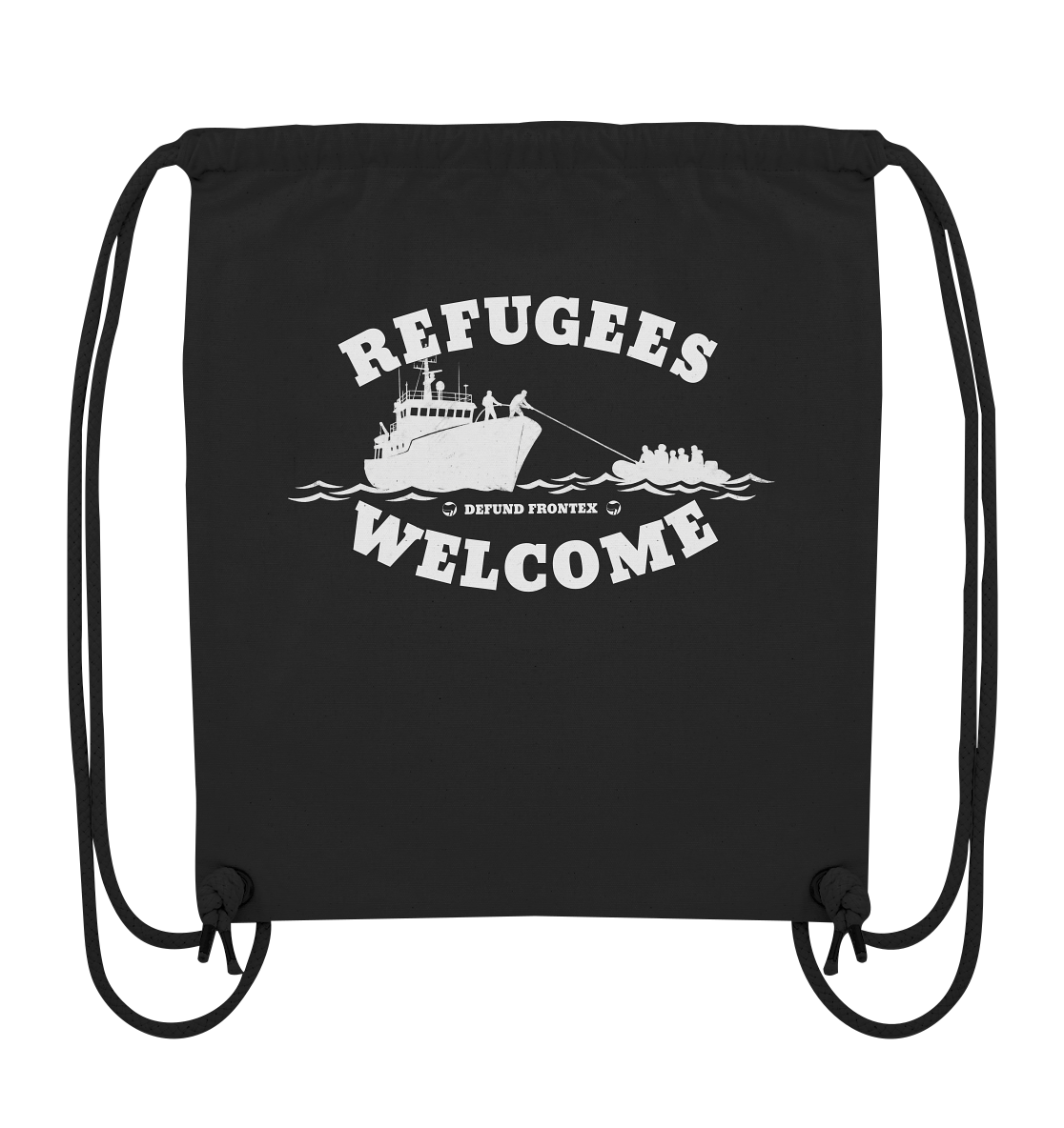 Refugees Welcome at sea (Weiß) - Sportbeutel