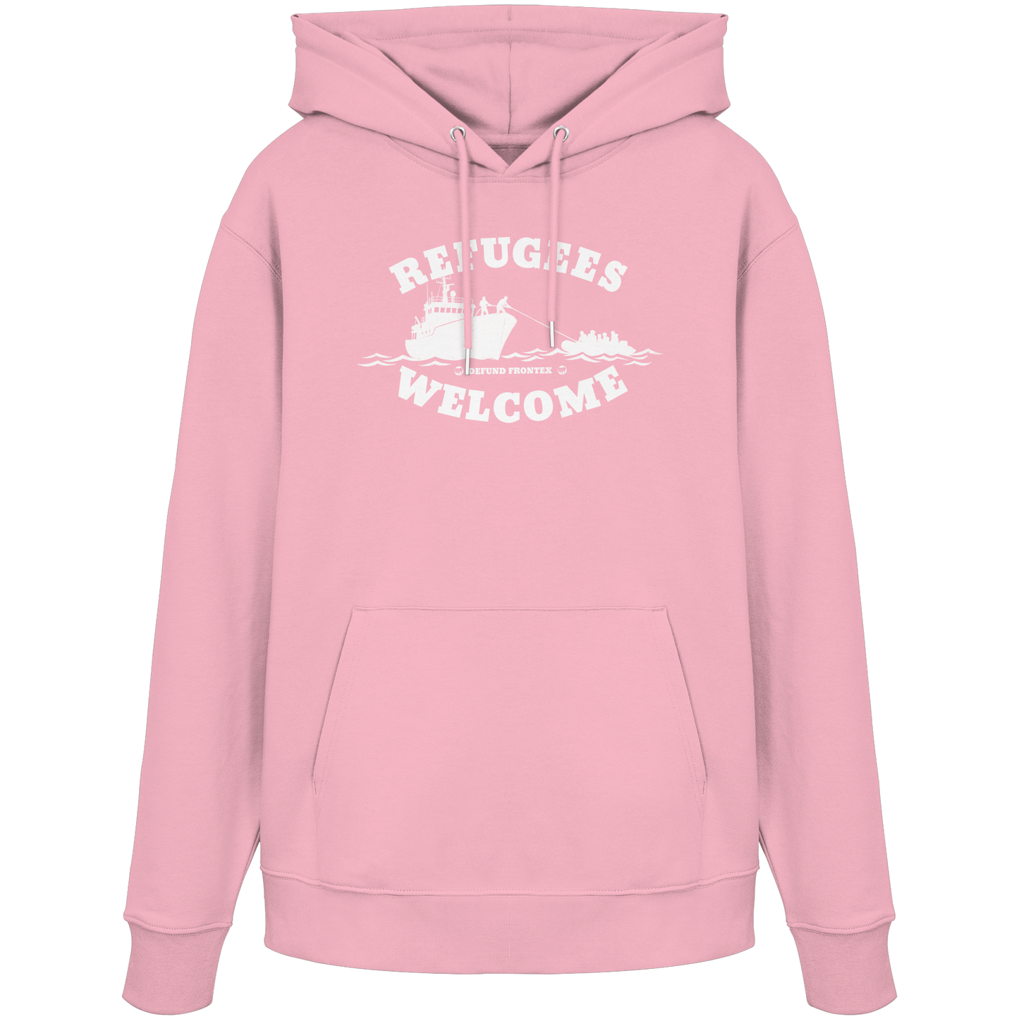 Refugees Welcome at sea (Weiß) - Hoodie
