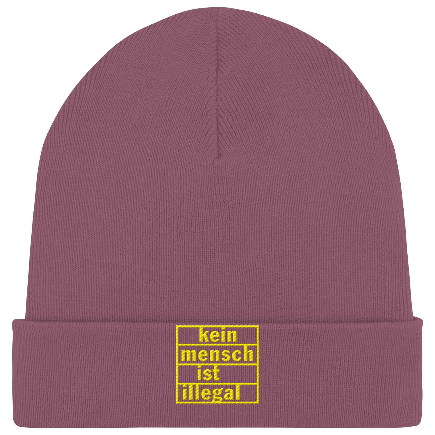 Kein Mensch ist illegal (Gelb) - Beanie