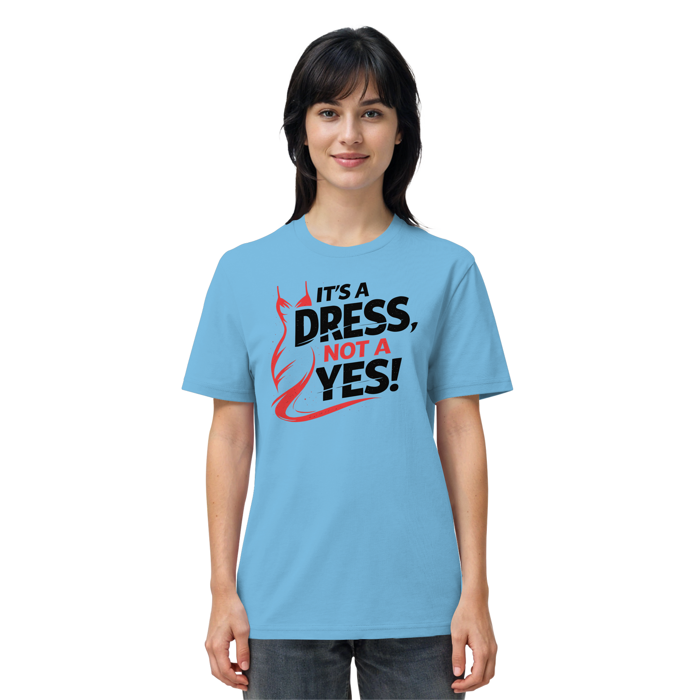 It's a dress, not a yes (Schwarz/rot) - T-Shirt