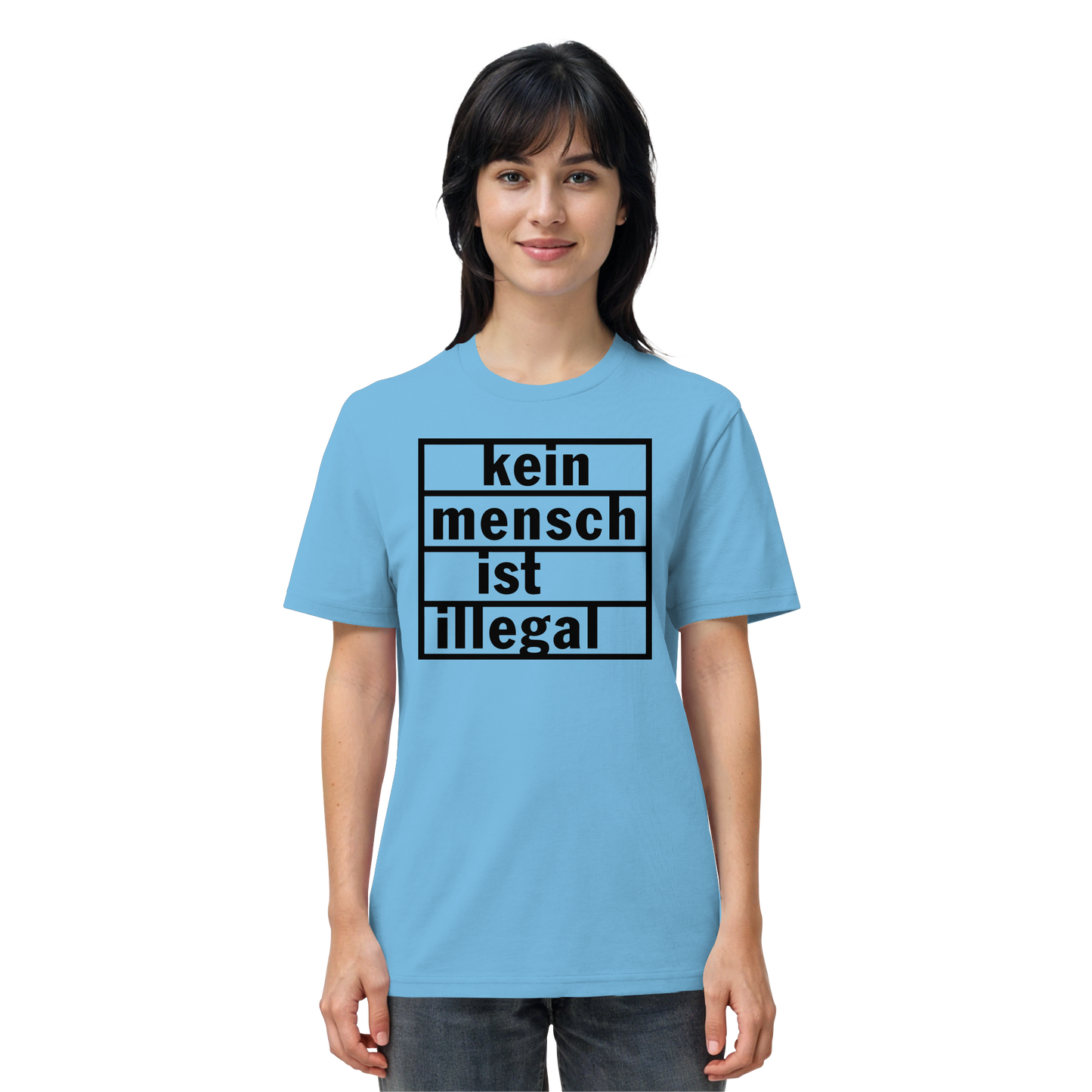 Kein Mensch ist illegal (Schwarz) - T-Shirt
