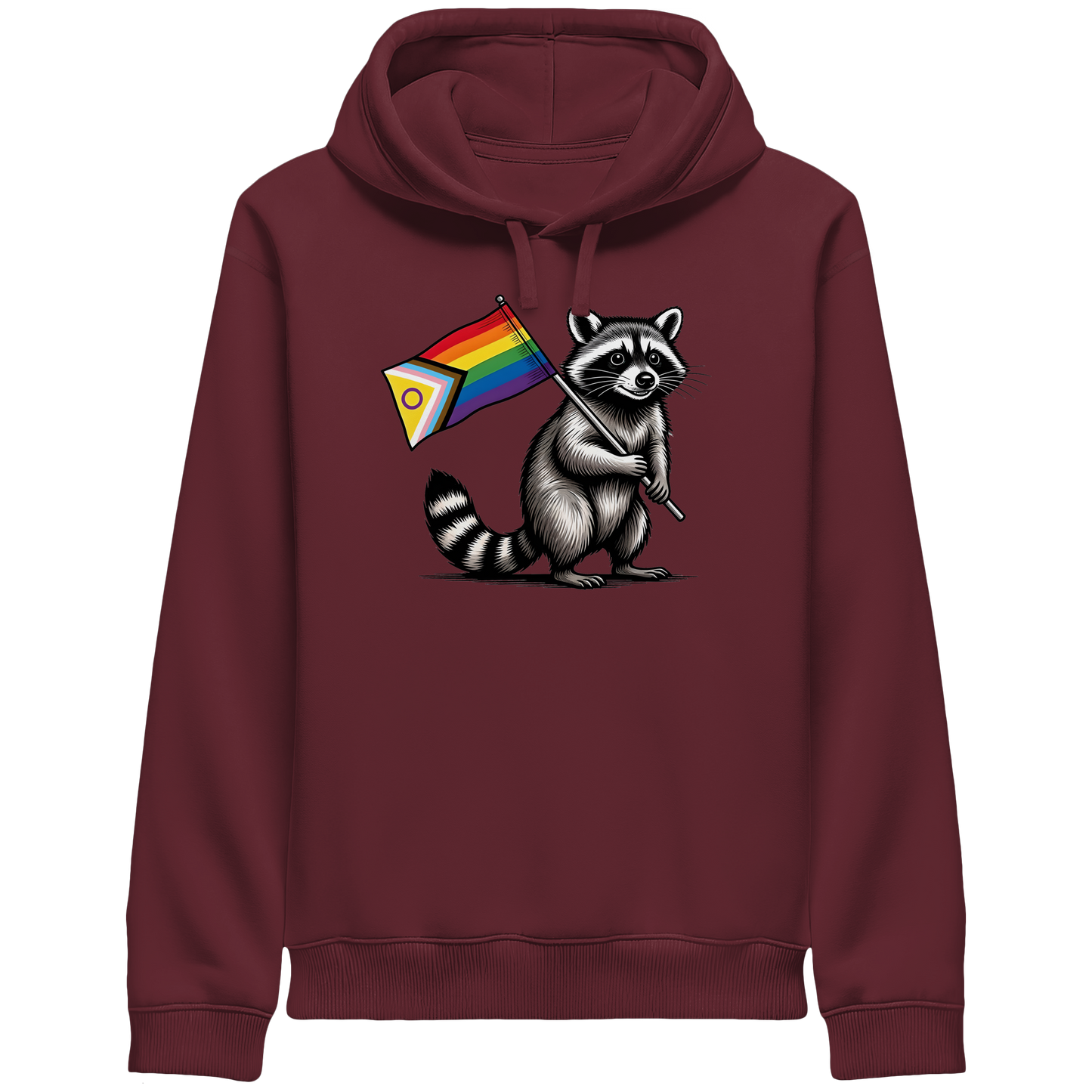 Raccoon Pride - Hoodie mit Seitentaschen