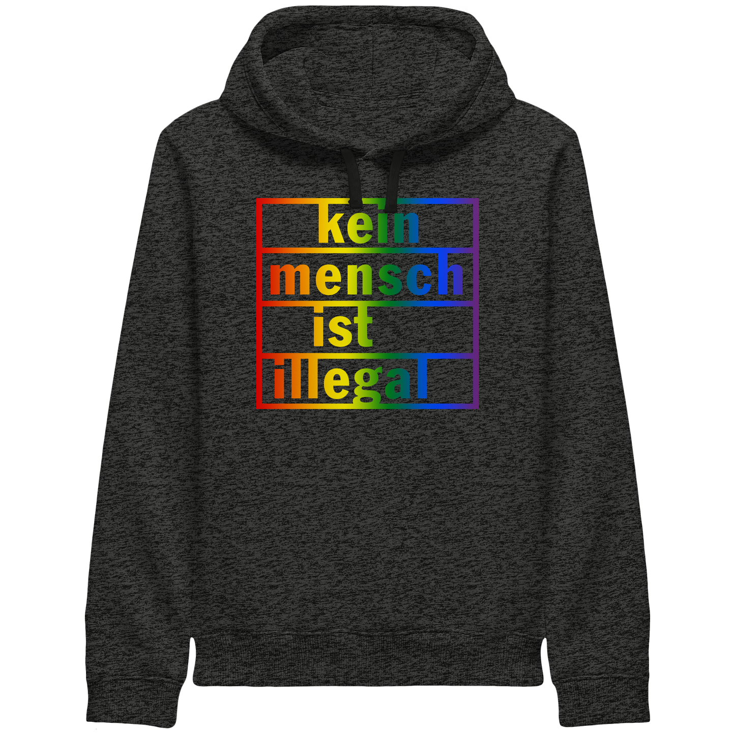 Kein Mensch ist illegal (Regenbogen) - Hoodie mit Seitentaschen