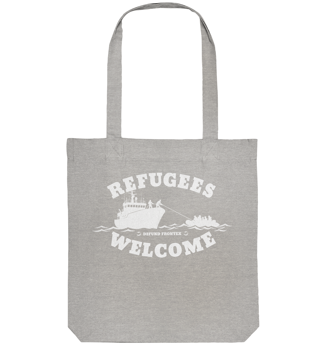 Refugees Welcome at sea (Weiß) - Tragetasche