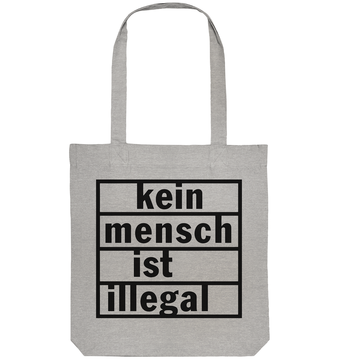 Kein Mensch ist illegal (Schwarz) - Tragetasche