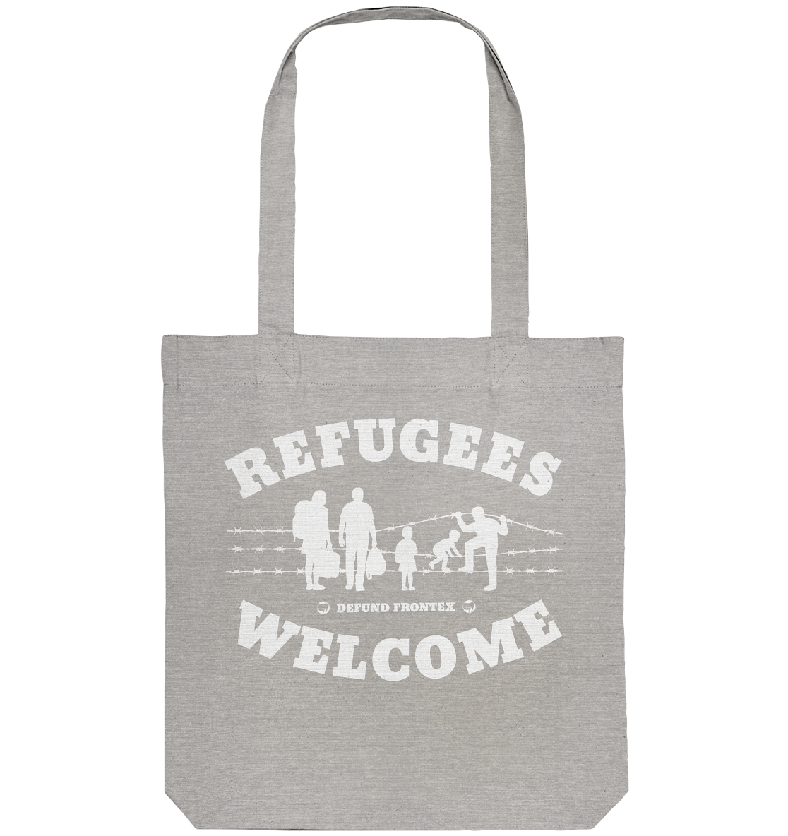 Refugees Welcome on land (Weiß) - Tragetasche