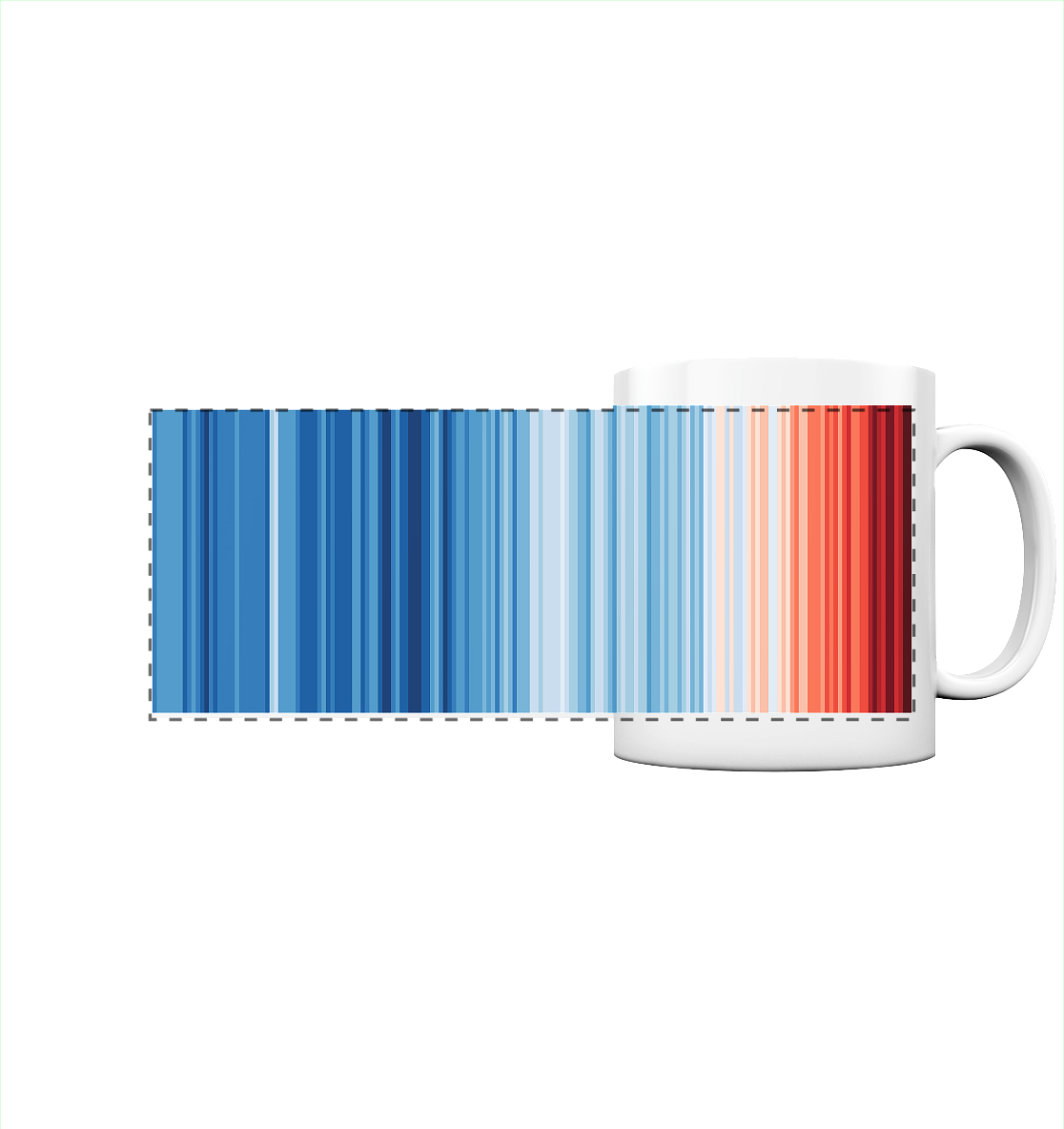 #ShowYourStripes - Panorama-Tasse
