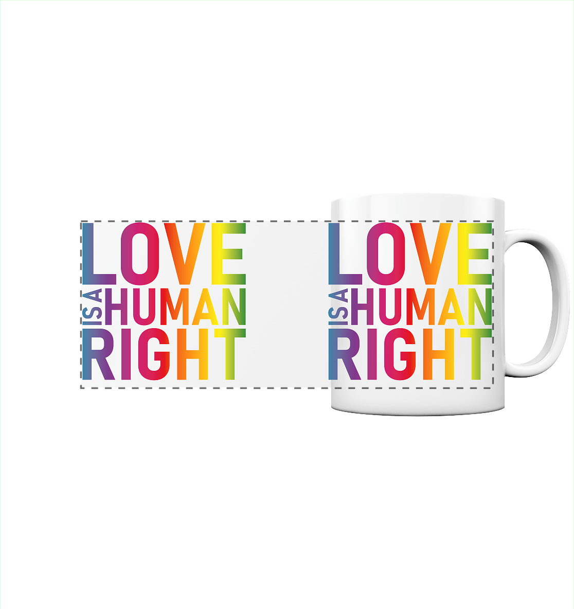 Love is a human right - Panorama-Tasse