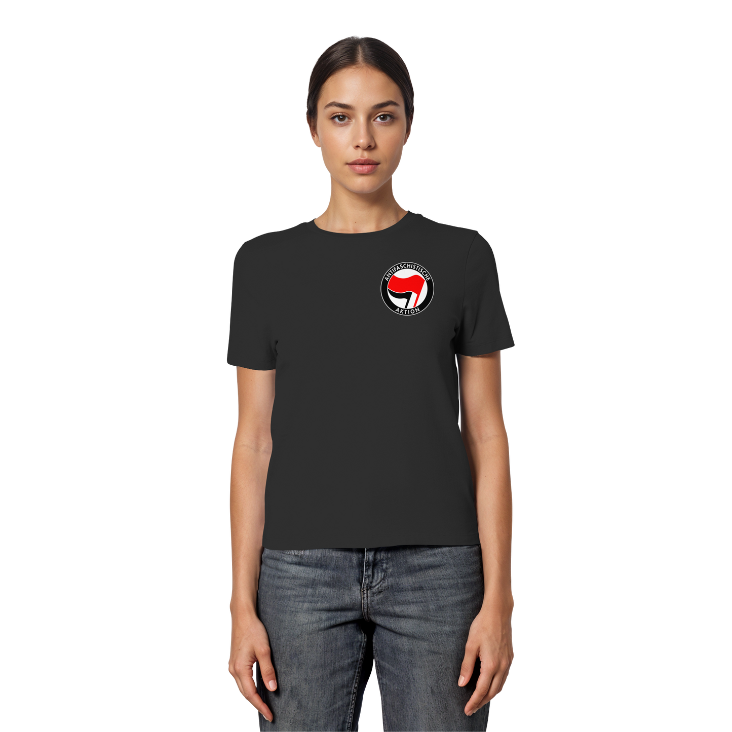 Antifaschistische Aktion (Kleiner Druck) - Tailliertes T-Shirt