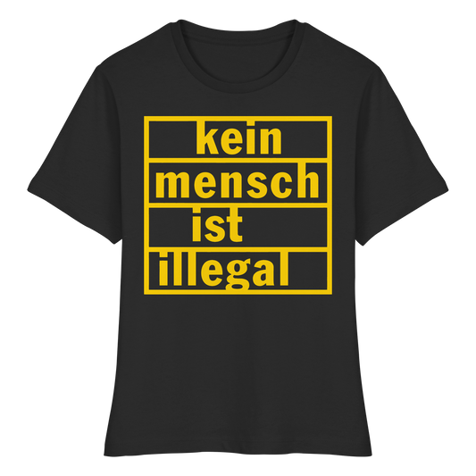 Kein Mensch ist illegal (Gelb) - Tailliertes T-Shirt