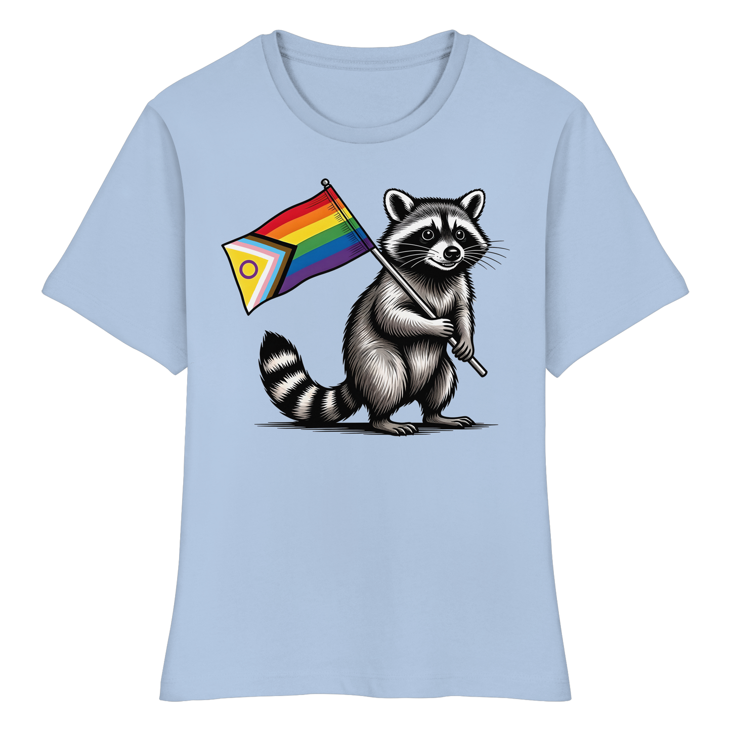 Raccoon Pride - Tailliertes T-Shirt