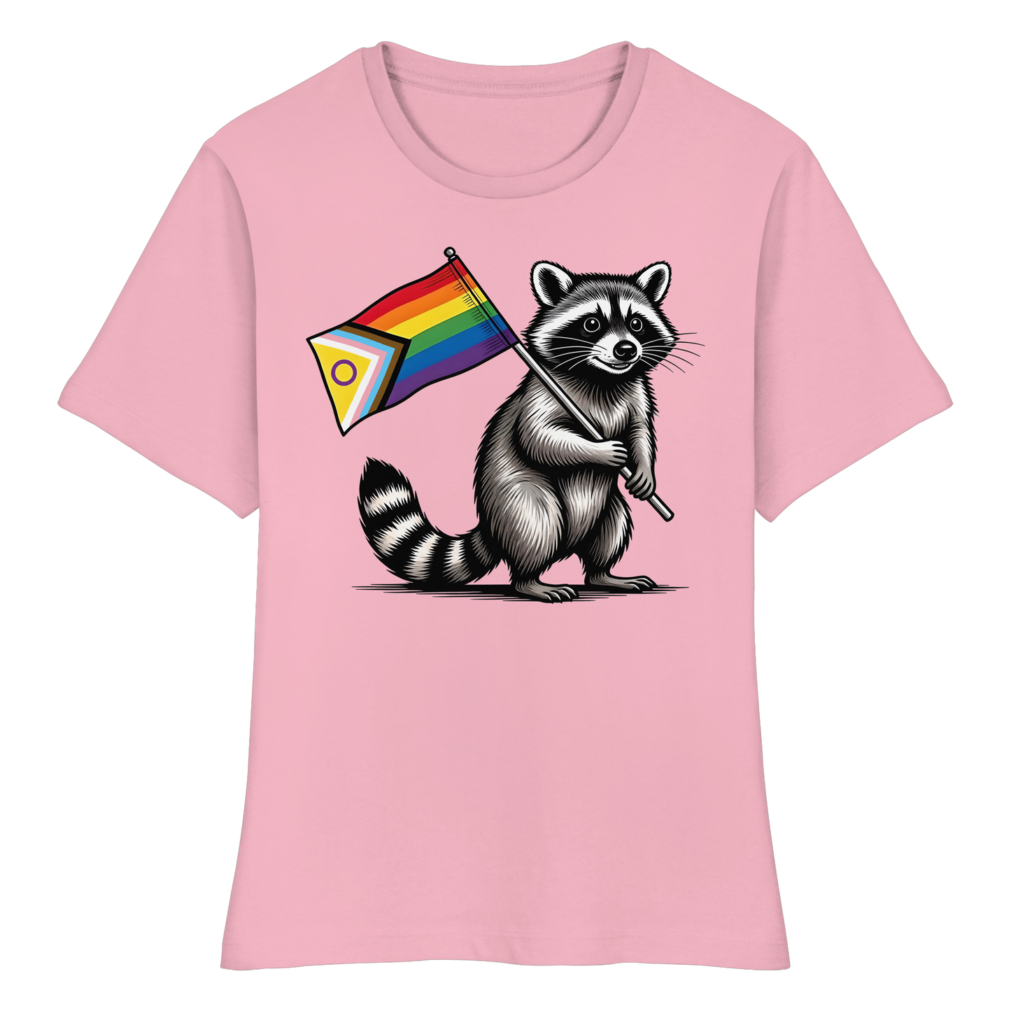 Raccoon Pride - Tailliertes T-Shirt