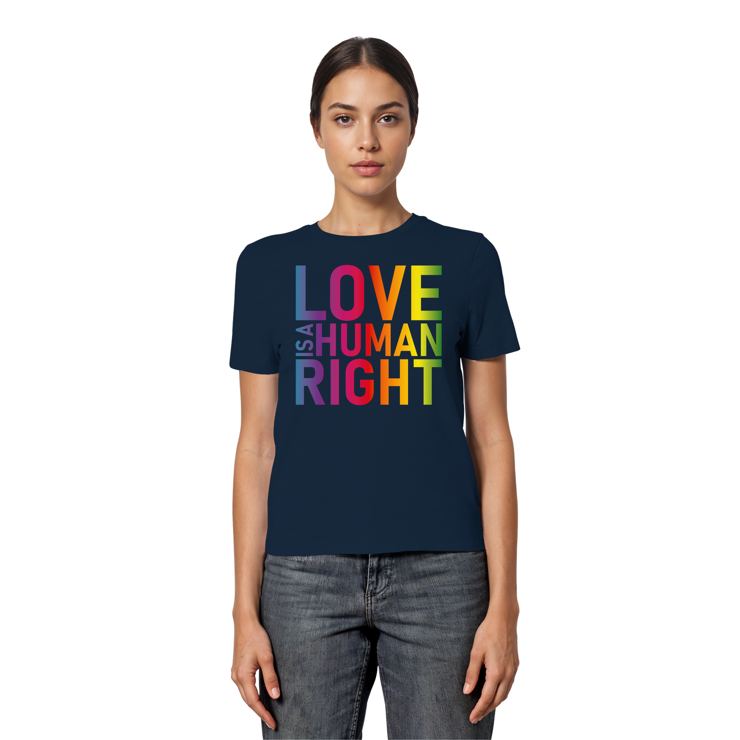 Love is a human right - Tailliertes T-Shirt