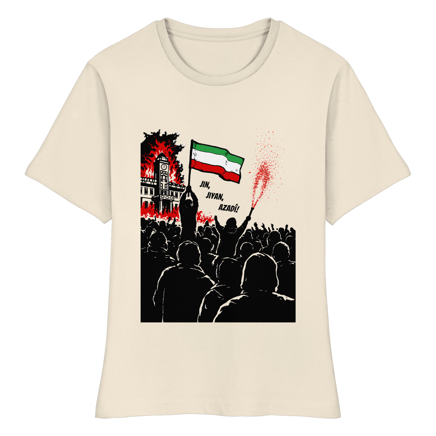 Jin, Jiyan, Azadi! - Tailliertes T-Shirt