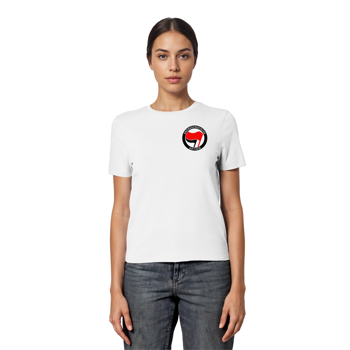 Antifaschistische Aktion (Kleiner Druck) - Tailliertes T-Shirt
