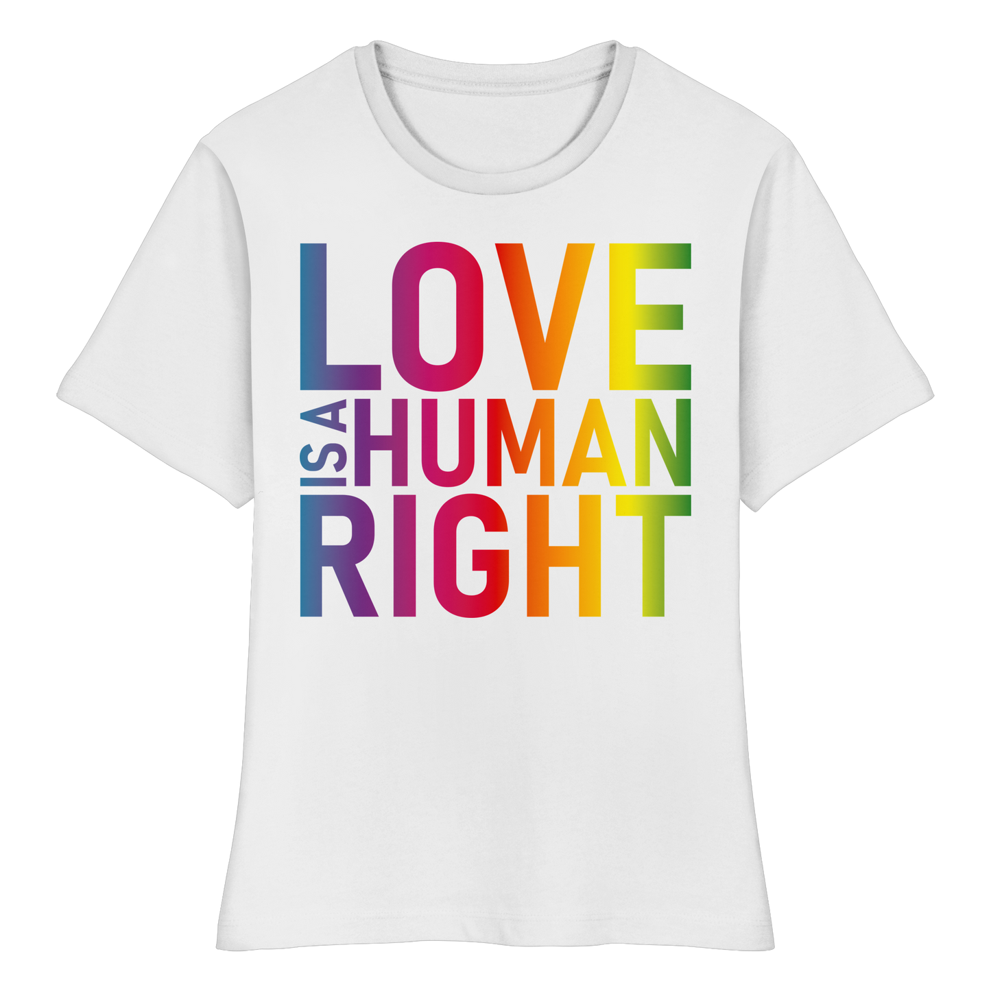 Love is a human right - Tailliertes T-Shirt