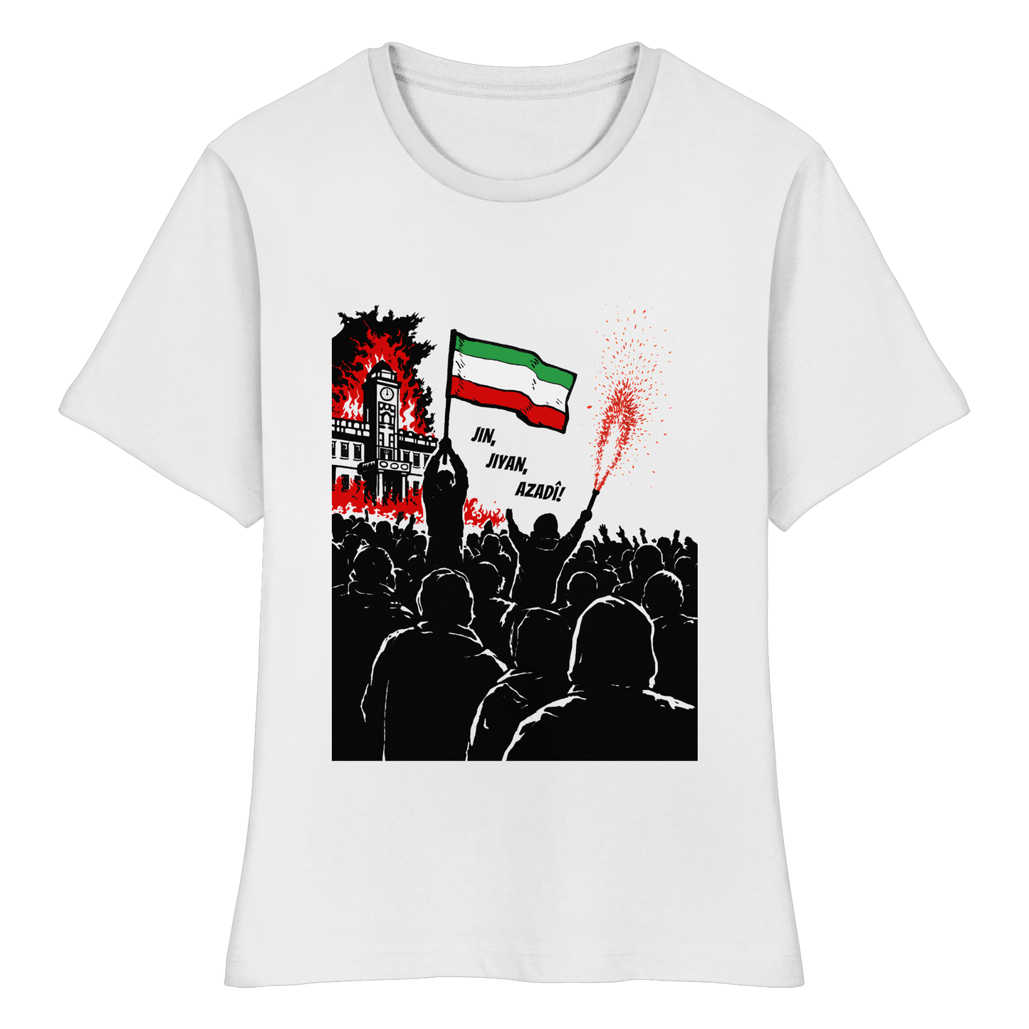 Jin, Jiyan, Azadi! - Tailliertes T-Shirt