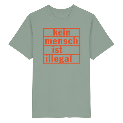 Kein Mensch ist illegal (Orange) - Oversized T-Shirt