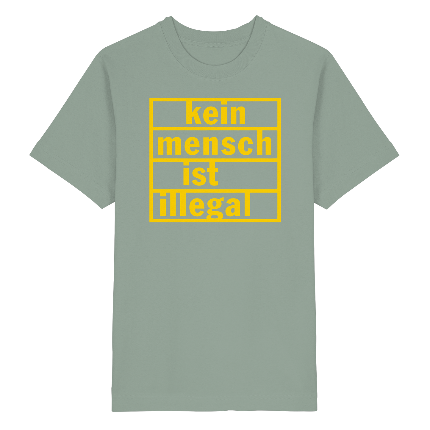 Kein Mensch ist illegal (Gelb) - Oversized T-Shirt