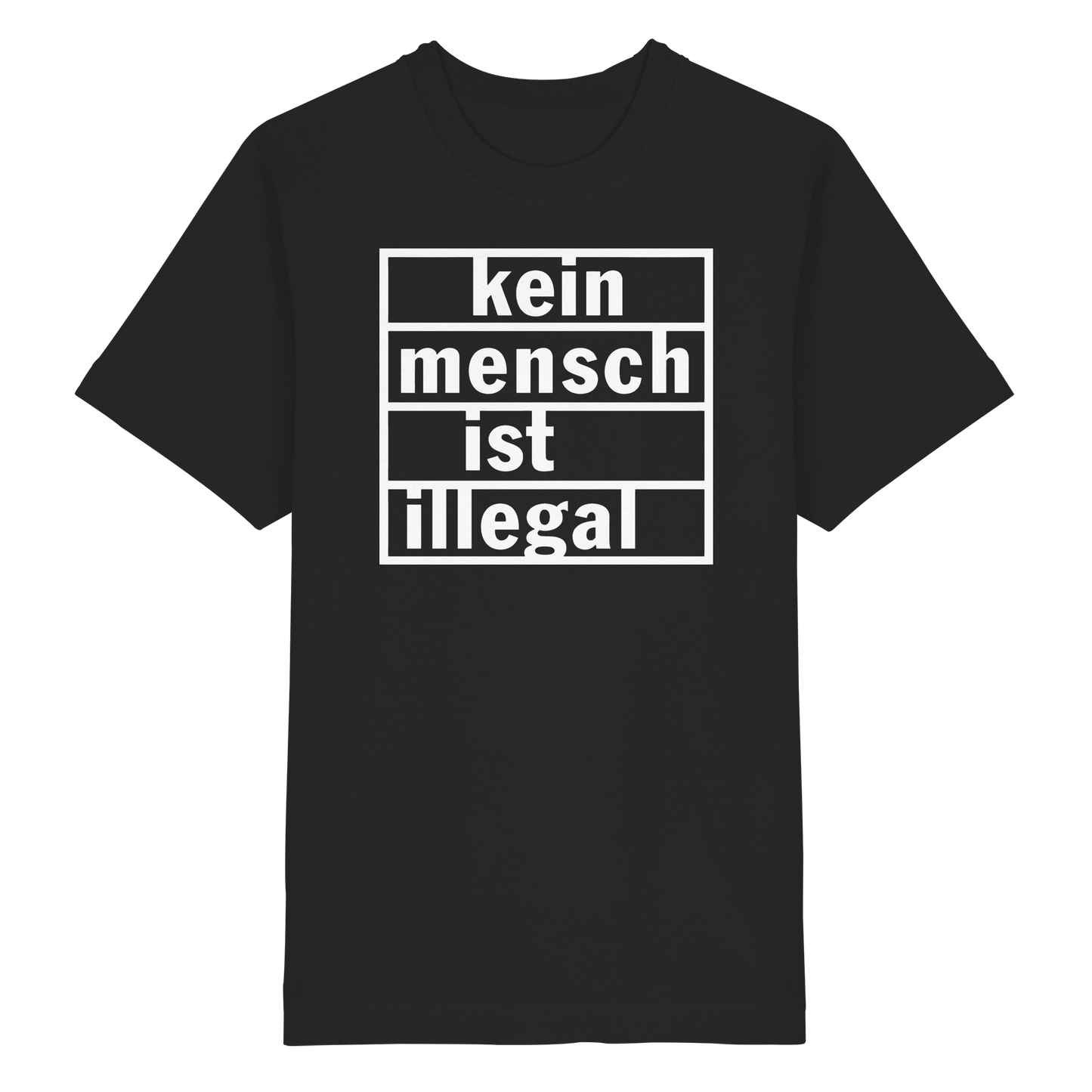 Kein Mensch ist illegal (Weiß) - Oversized T-Shirt