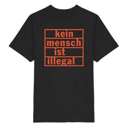 Kein Mensch ist illegal (Orange) - Oversized T-Shirt