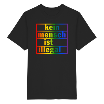 Kein Mensch ist illegal (Regenbogen) - Oversized T-Shirt