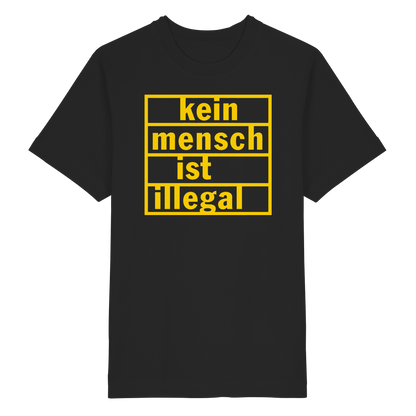 Kein Mensch ist illegal (Gelb) - Oversized T-Shirt