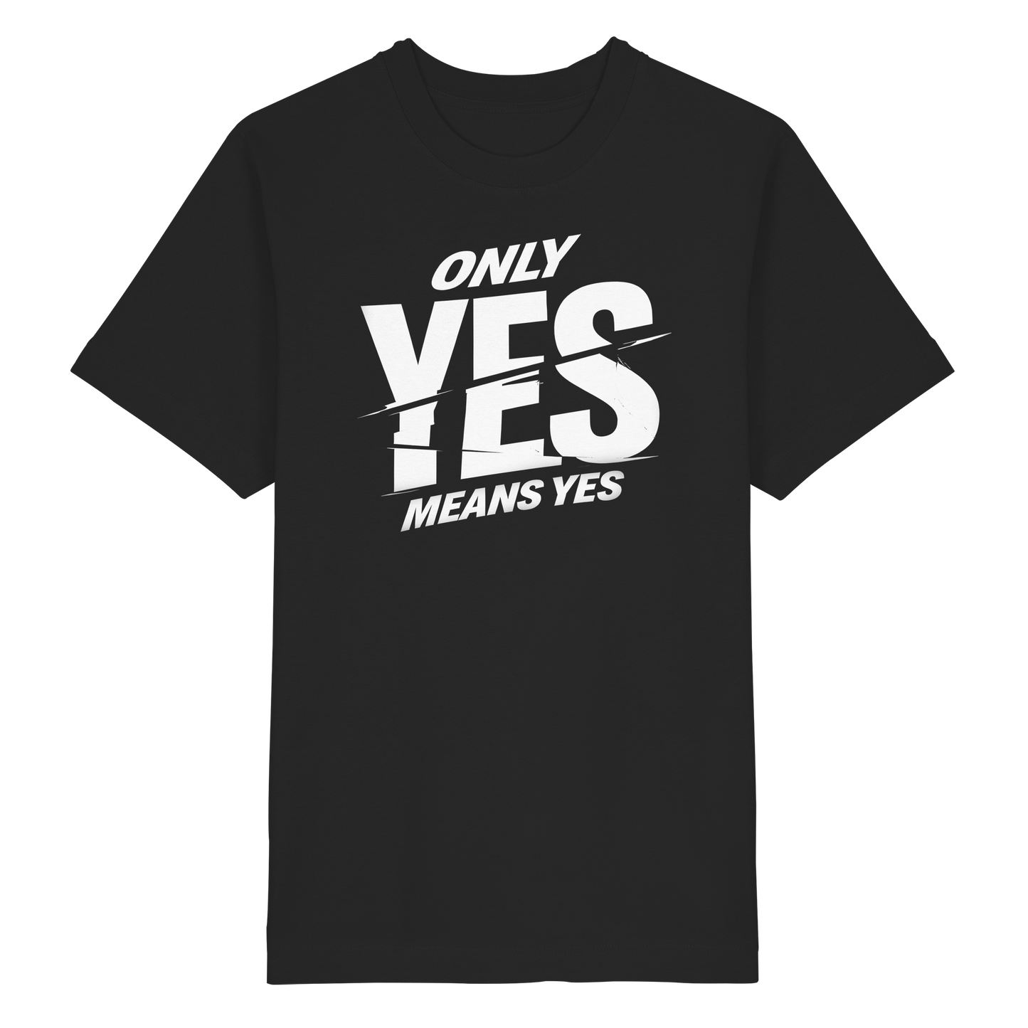 Only yes means yes (Weiß) - Oversized T-Shirt
