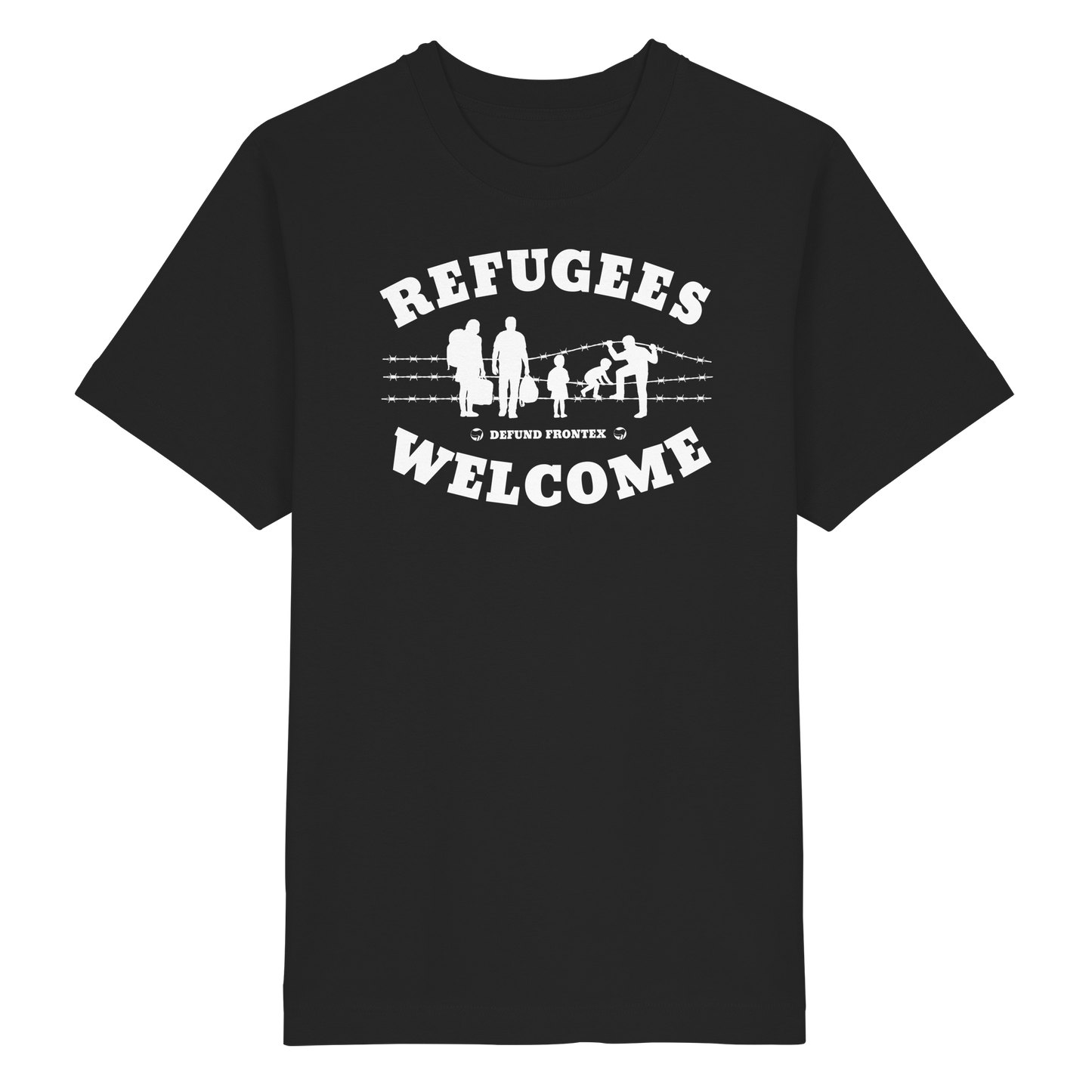 Refugees Welcome on land (Weiß) - Oversized T-Shirt