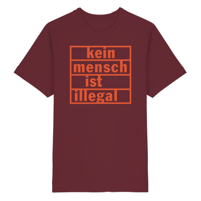 Kein Mensch ist illegal (Orange) - Oversized T-Shirt