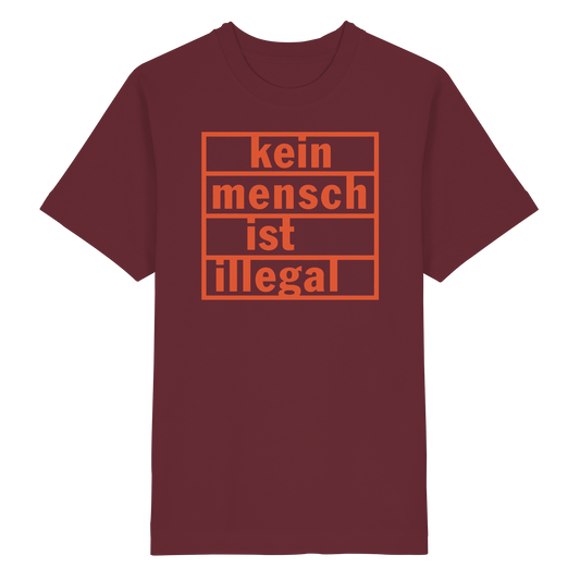 Kein Mensch ist illegal (Orange) - Oversized T-Shirt