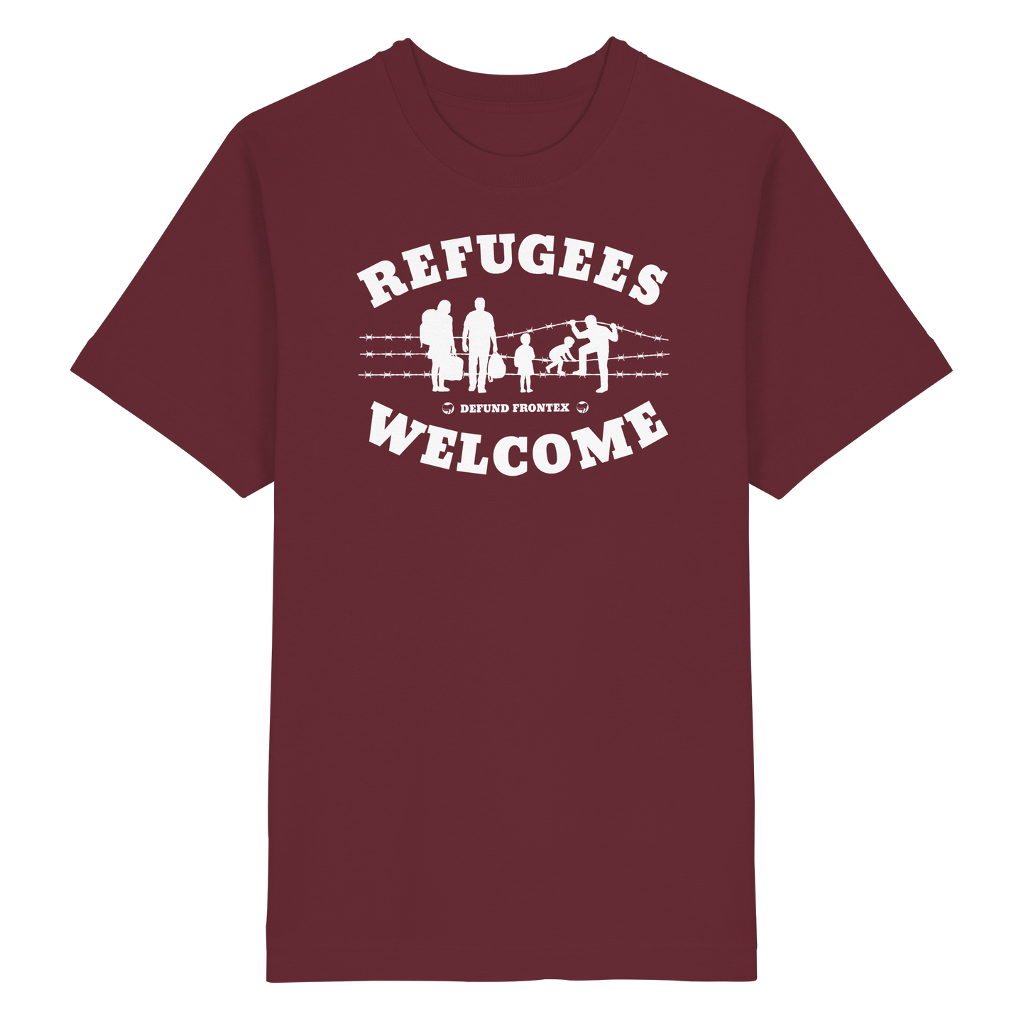 Refugees Welcome on land (Weiß) - Oversized T-Shirt