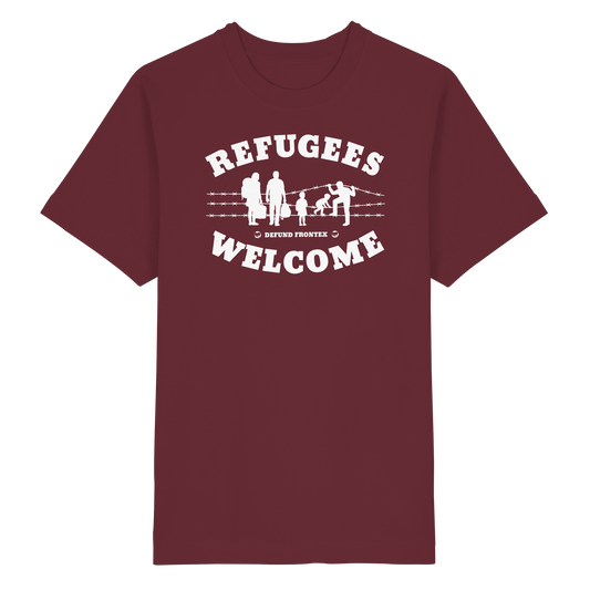 Refugees Welcome on land (Weiß) - Oversized T-Shirt