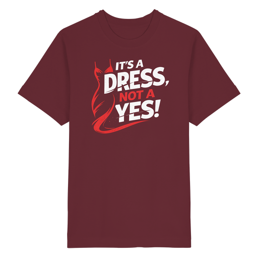 It's a dress, not a yes (Weiß/rot) - Oversized T-Shirt