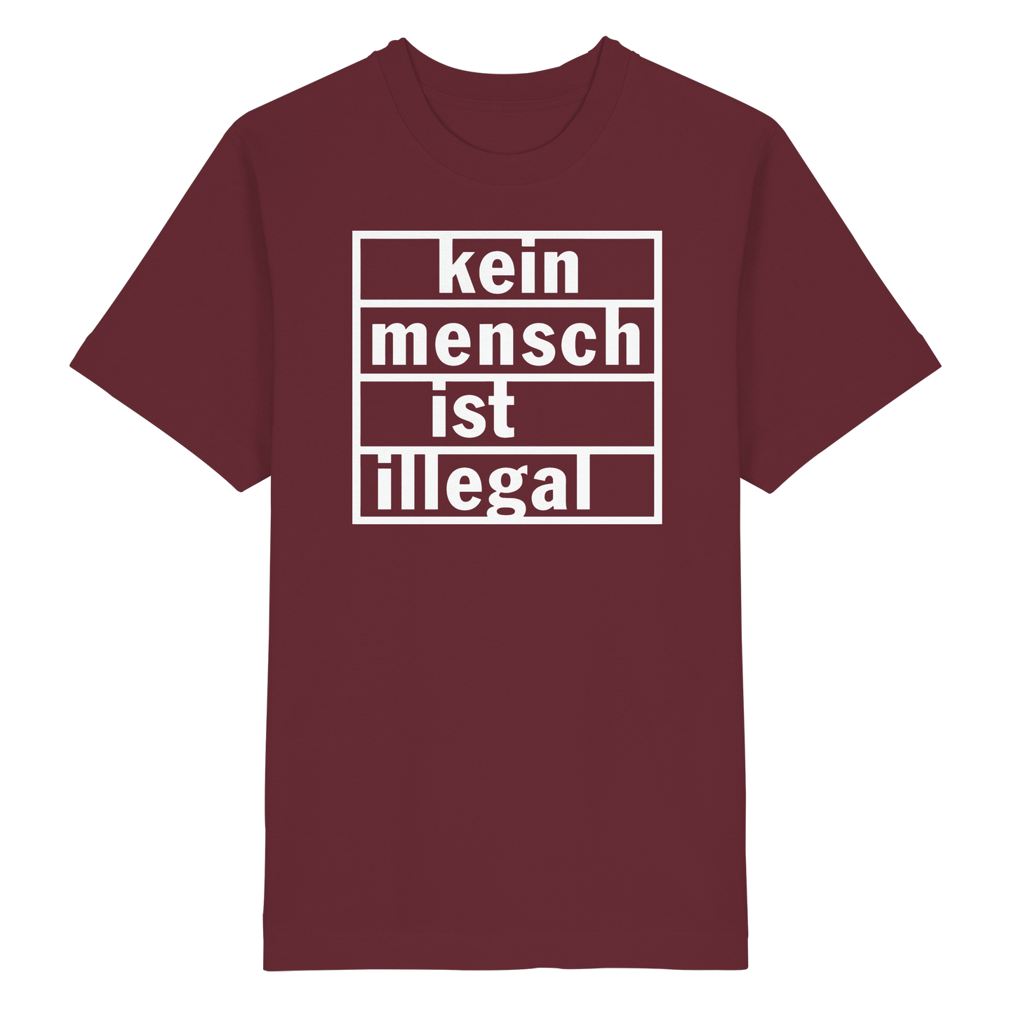 Kein Mensch ist illegal (Weiß) - Oversized T-Shirt
