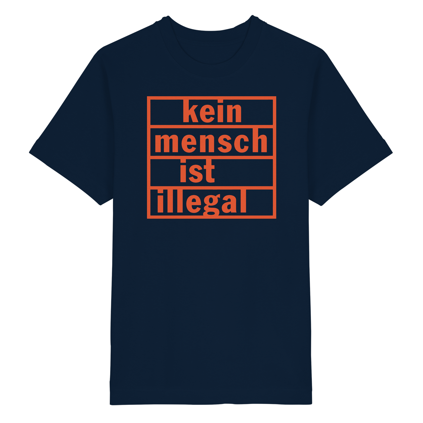 Kein Mensch ist illegal (Orange) - Oversized T-Shirt