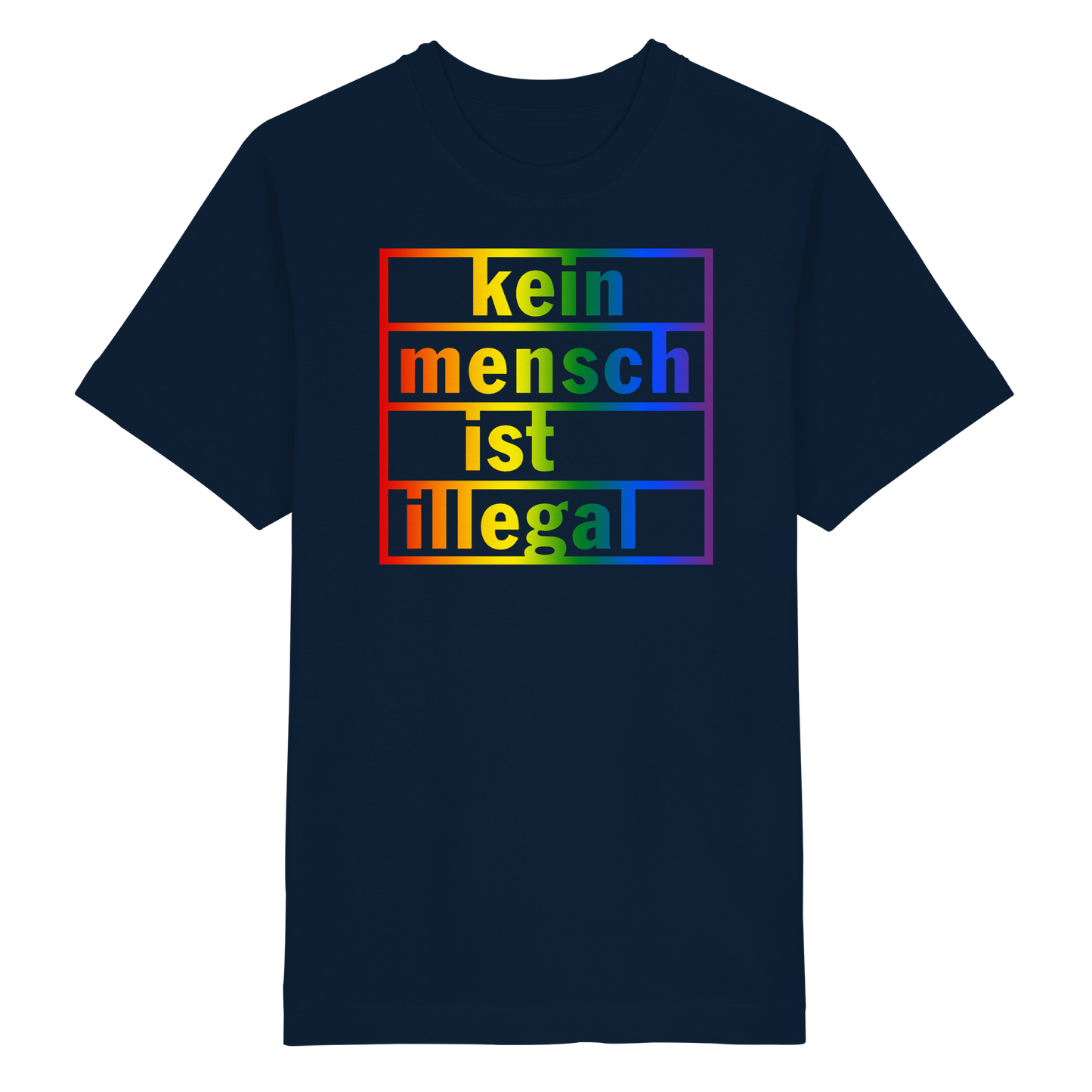 Kein Mensch ist illegal (Regenbogen) - Oversized T-Shirt