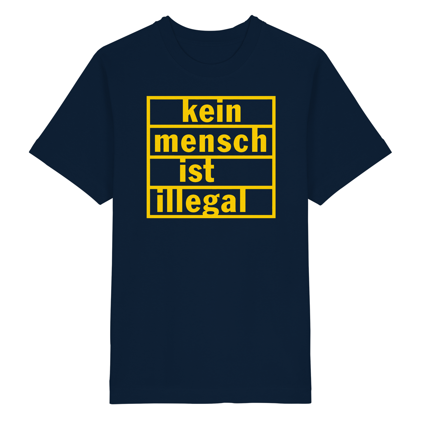 Kein Mensch ist illegal (Gelb) - Oversized T-Shirt