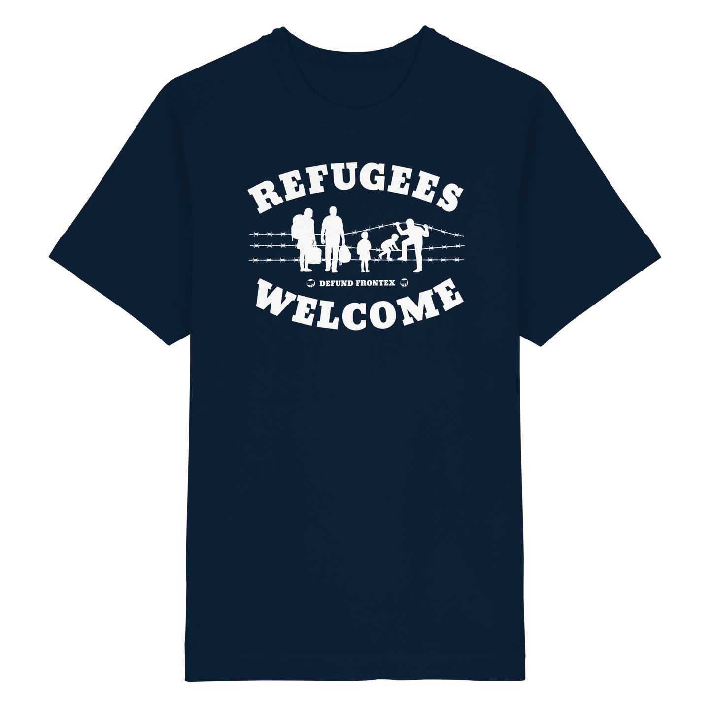 Refugees Welcome on land (Weiß) - Oversized T-Shirt