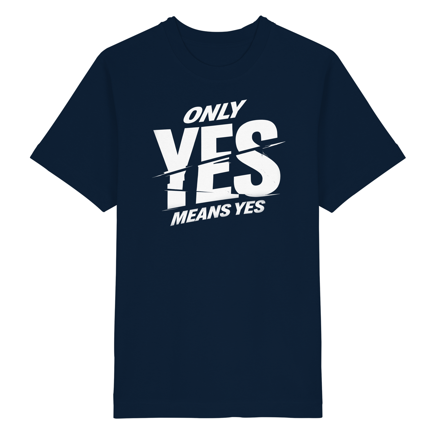 Only yes means yes (Weiß) - Oversized T-Shirt