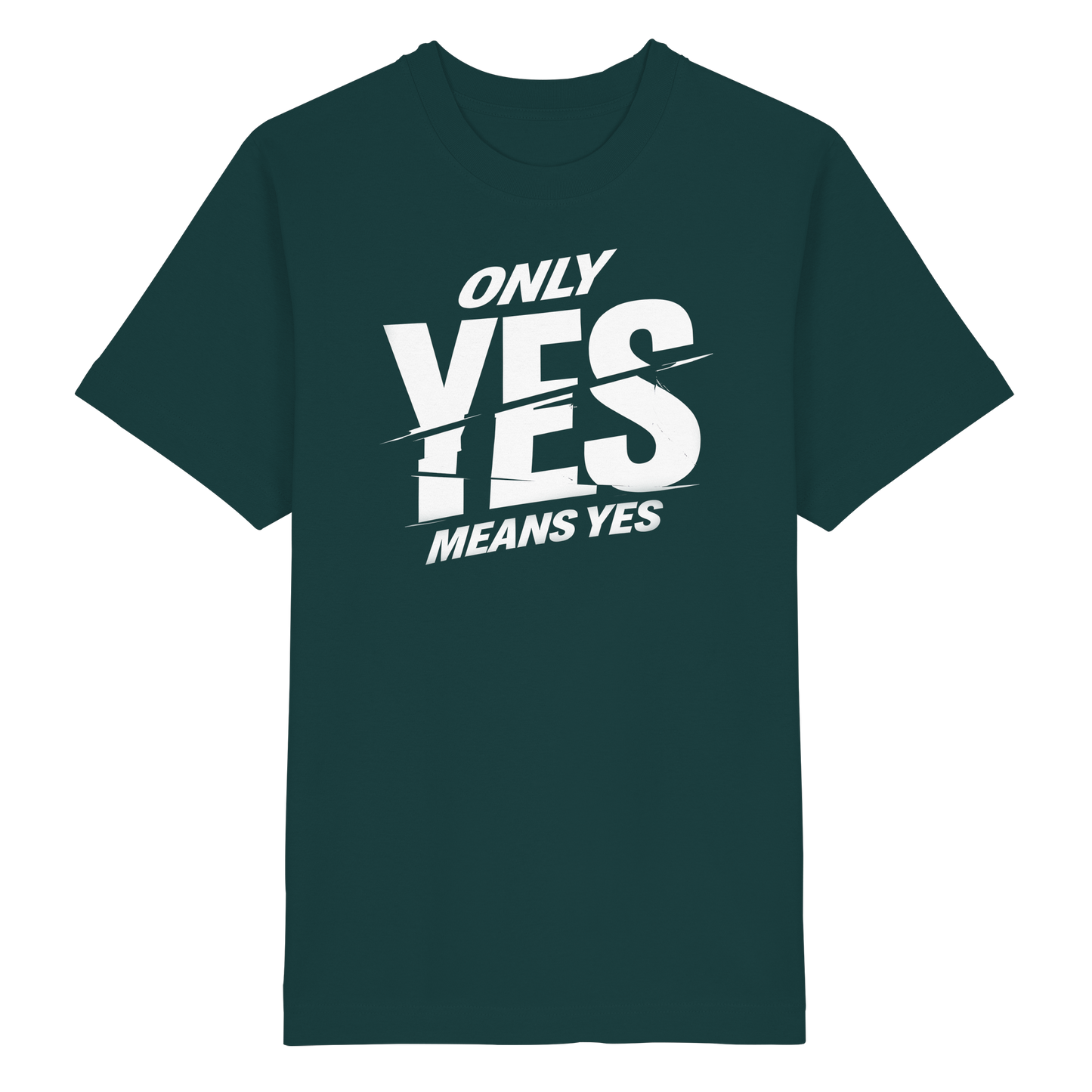 Only yes means yes (Weiß) - Oversized T-Shirt