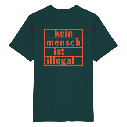 Kein Mensch ist illegal (Orange) - Oversized T-Shirt