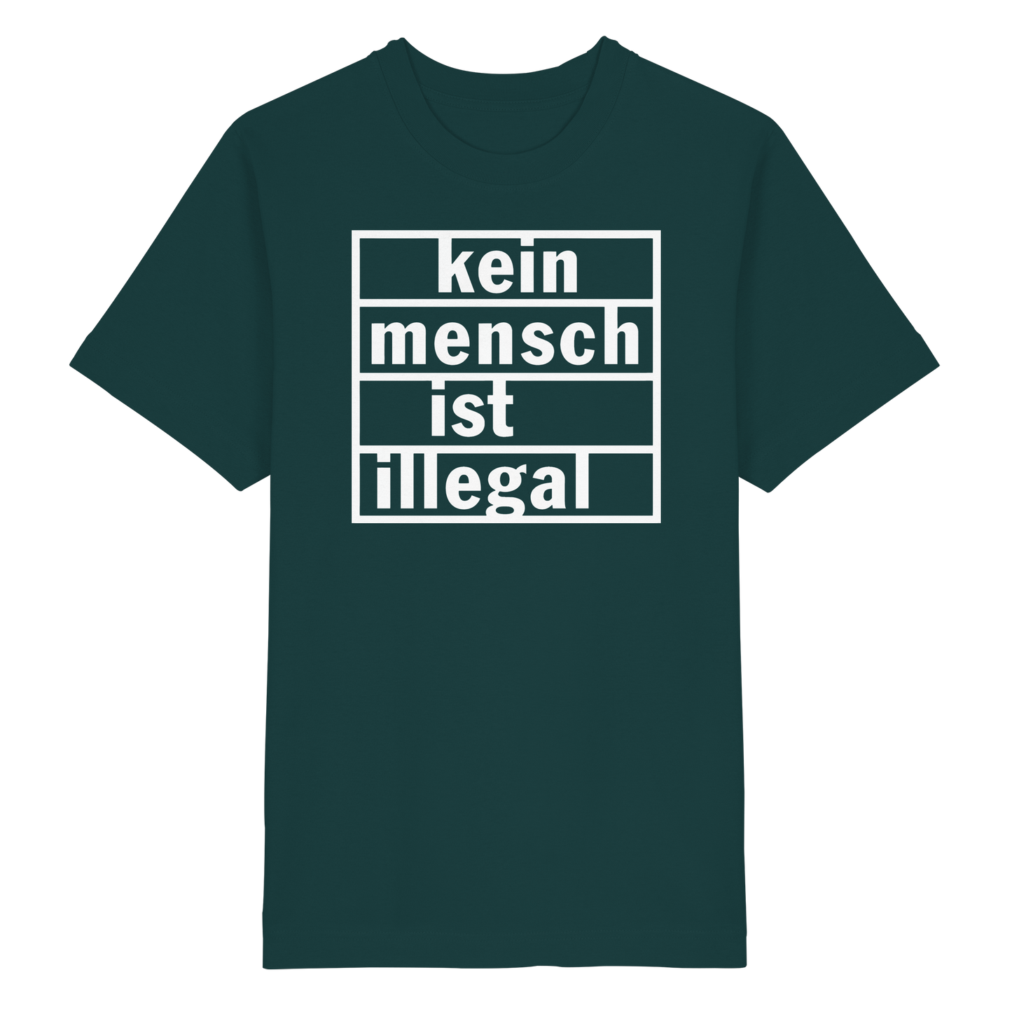 Kein Mensch ist illegal (Weiß) - Oversized T-Shirt