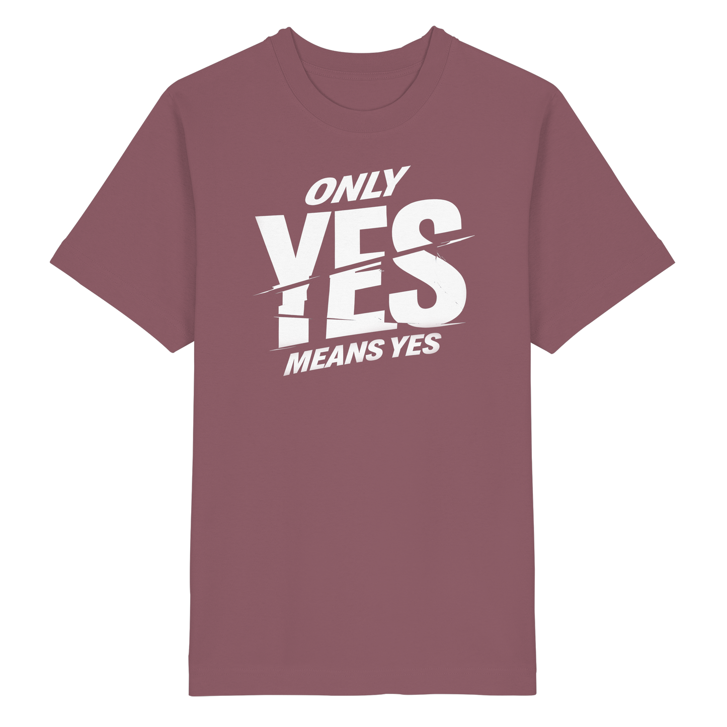 Only yes means yes (Weiß) - Oversized T-Shirt