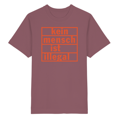 Kein Mensch ist illegal (Orange) - Oversized T-Shirt