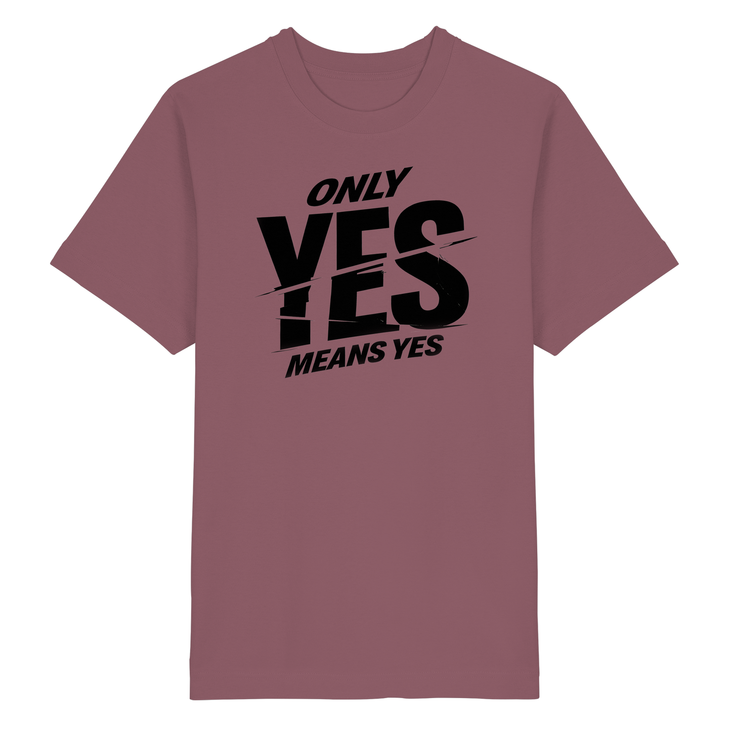 Only yes means yes (Schwarz) - Oversized T-Shirt