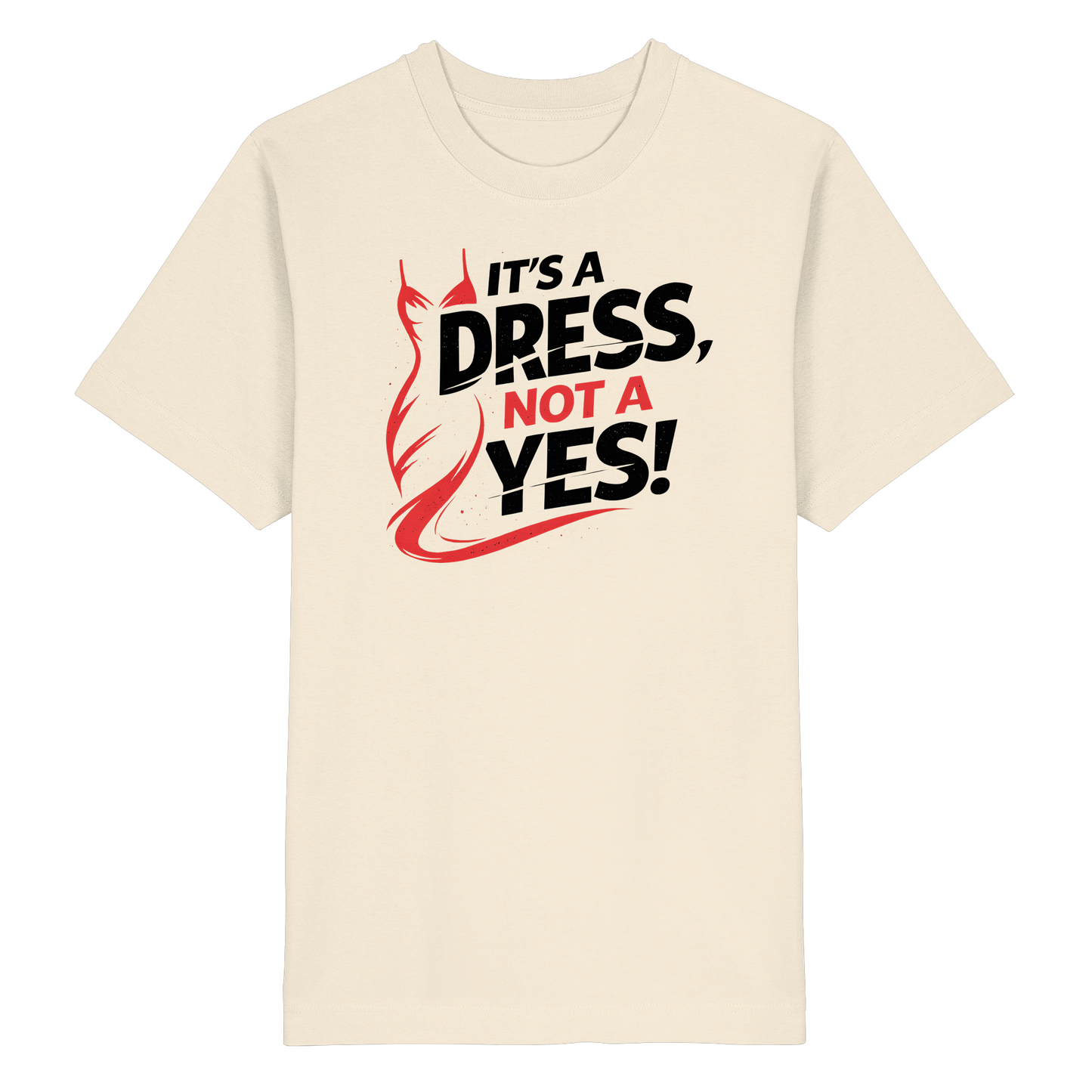 It's a dress, not a yes (Schwarz/rot) - Oversized T-Shirt